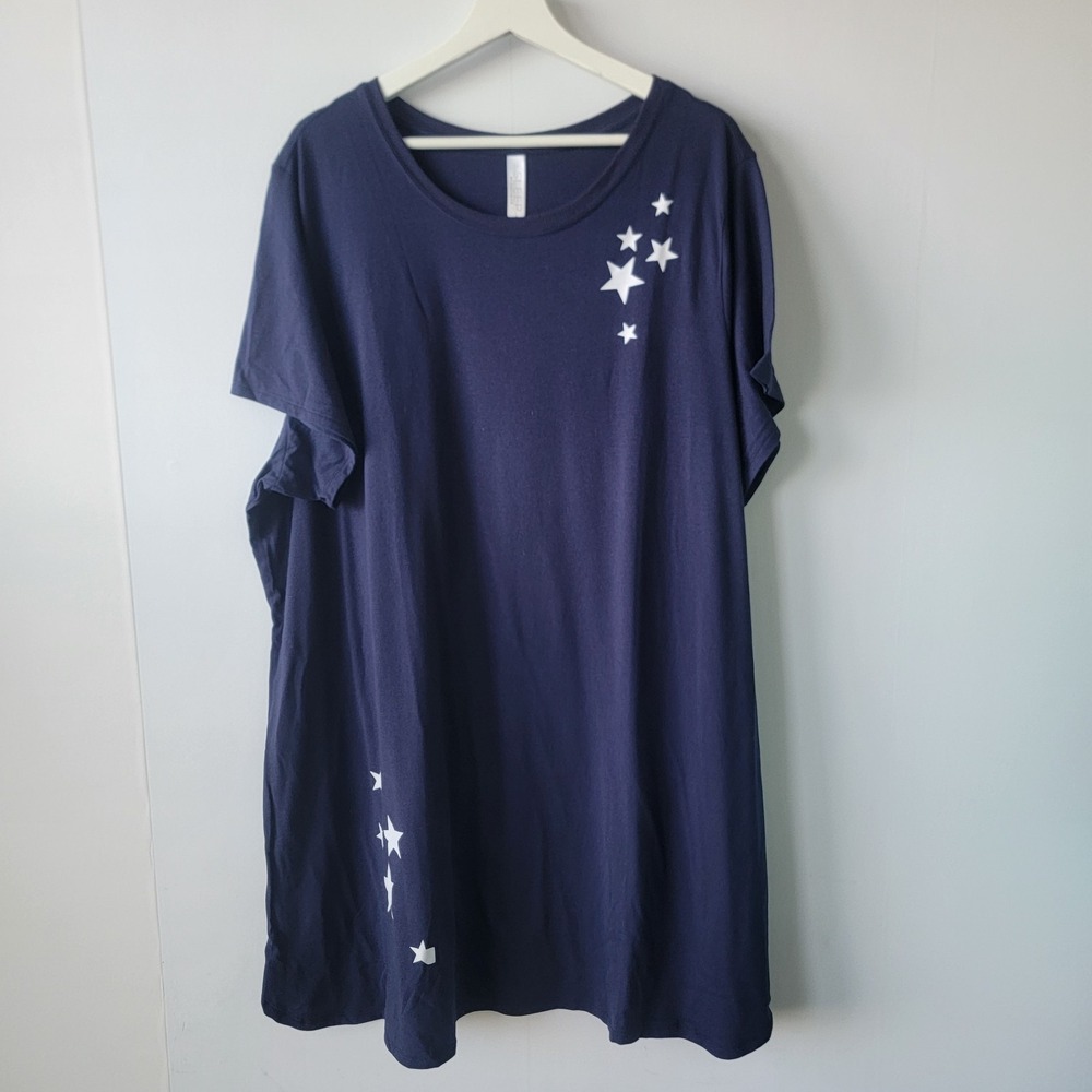 sleep by cacique women's Comfy star print Sleepdress size 26/28